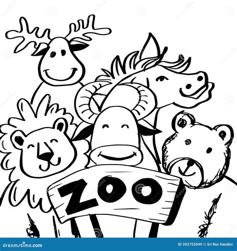 Cute Zoo Animals Clipart