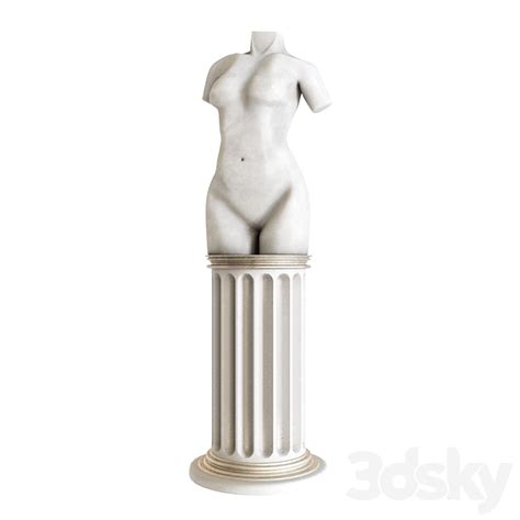 Female Torse Sculpture - Sculpture - 3D model