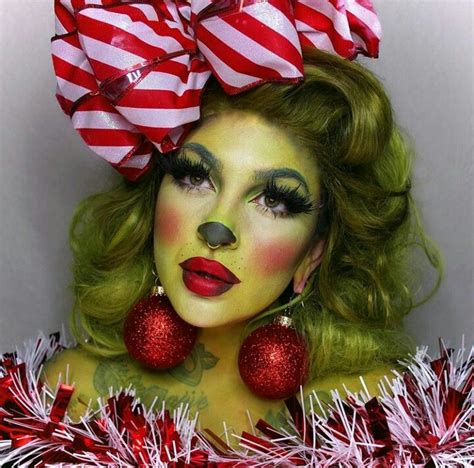 El grinch. Versión femenina. | Christmas makeup look, Christmas makeup, The grinch makeup