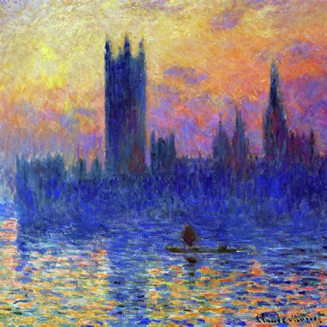 Houses of Parliament Painting by Claude Monet | Pixels