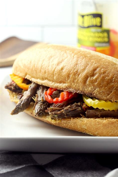 Crock Pot Italian Beef Sandwiches - The Toasty Kitchen