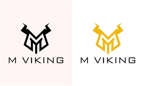 Premium Vector | M viking logo inspiration