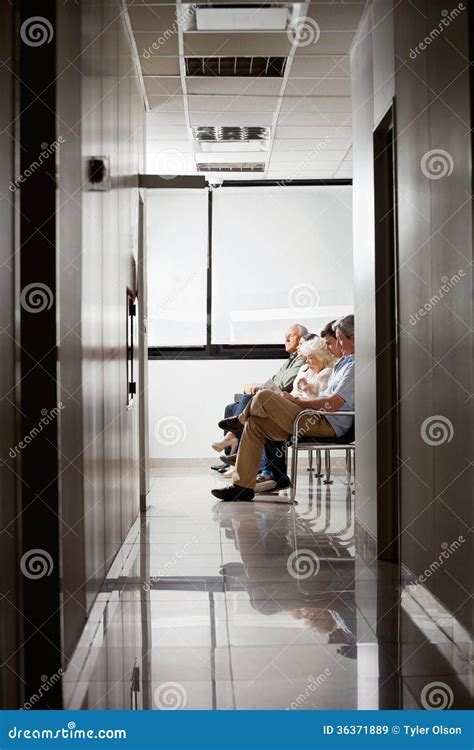 People in Hospital S Waiting Area Stock Image - Image of passageway ...