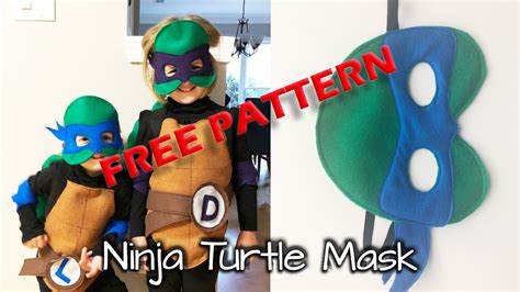 How to Make a Ninja Turtle Mask. DIY. Sewing tutorial. Free Pattern. Easy Family Halloween ...