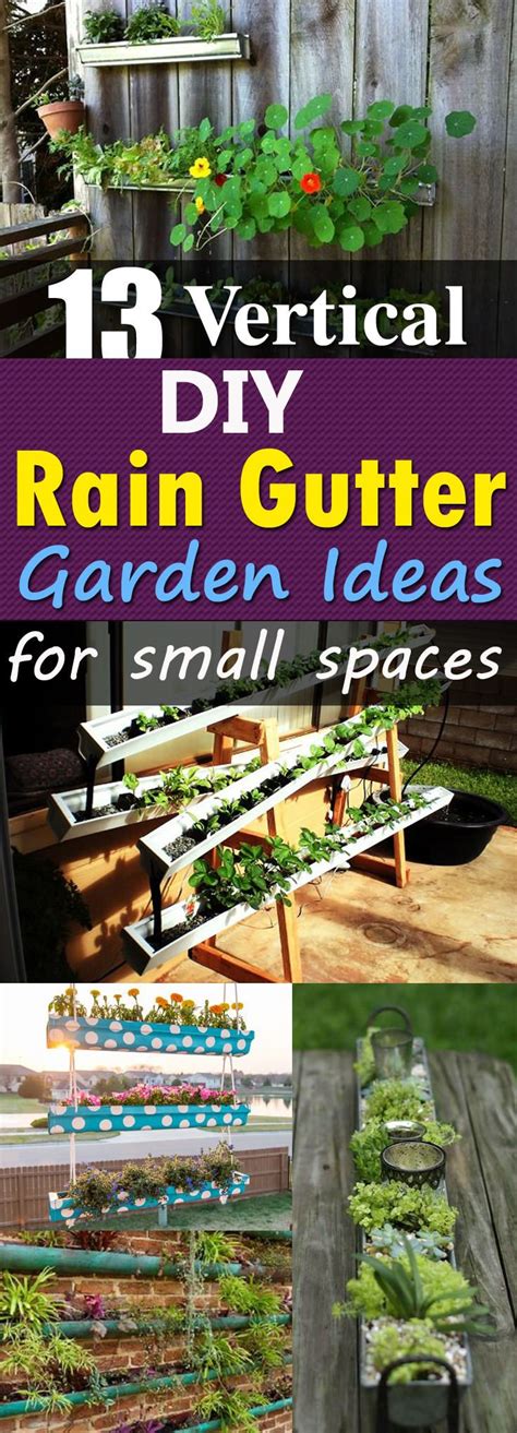 13 Vertical DIY Rain Gutter Garden Ideas For Small Spaces | Gutter garden, Small space gardening ...