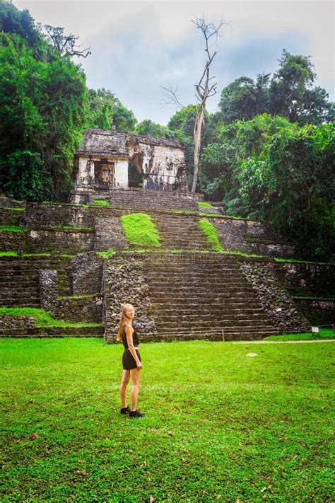 Pretty Woman in Palenque Pyramids Mexico Stock Image - Image of mayan, heritage: 274180641