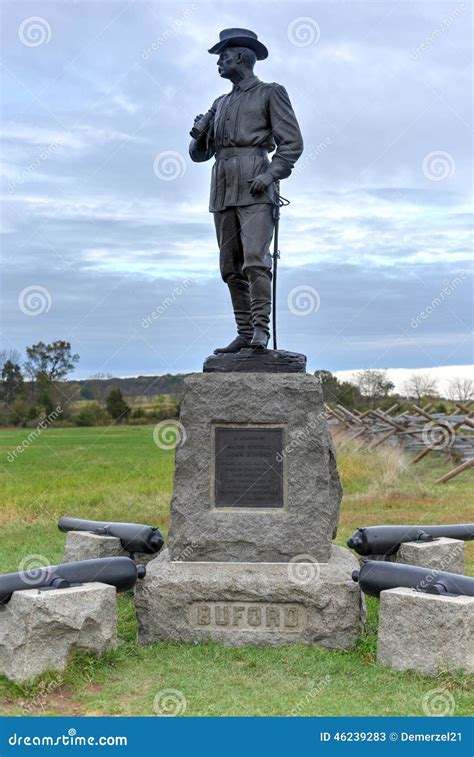 Maj. Gen. John Buford Statue On Gettysburg Battlefield Stock Photography | CartoonDealer.com ...