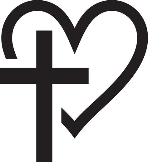 Cross heart icon 4849577 Vector Art at Vecteezy