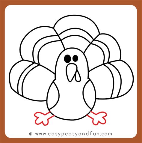 How To Draw A Turkey Easy