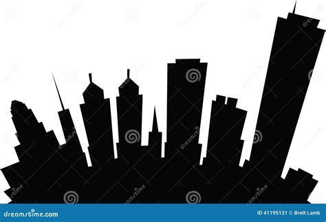 Cartoon Buffalo City Skyline Stock Illustration - Image: 41195131