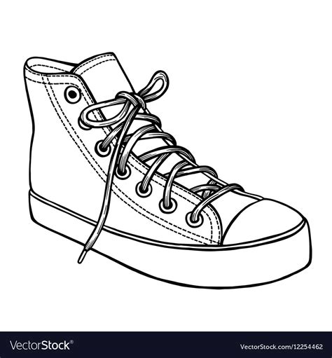 Hand drawn sketch sport shoes Royalty Free Vector Image