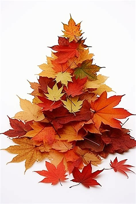 Autumn Leaves Are Displayed In A Pyramid Background Wallpaper Image For Free Download - Pngtree