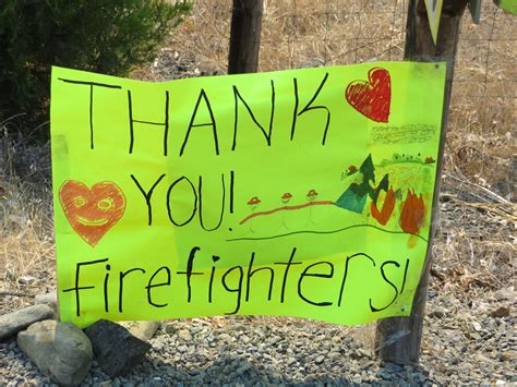 Firefighter Thanks | Thank you signs for firefighters from t… | Flickr