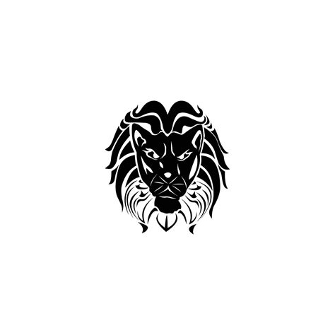 lion head black white vector 5416204 Vector Art at Vecteezy