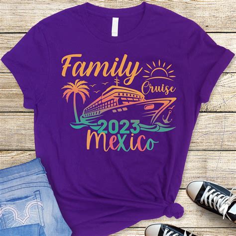 Family Vacation Cruise Ship Shirts 2023 Mexico Cruise Shirt Destination Vacation Shirt Family ...