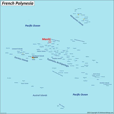 Manihi Map | French Polynesia | Detailed Maps of Manihi Island (Paeua)