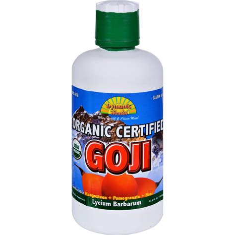 Dynamic Health Organic Certified Goji Juice Blend Description: Organic Certified Goji Juice ...