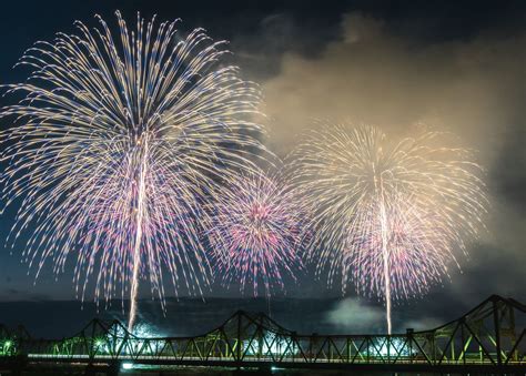 Attending the Nagaoka Fireworks Festival in Nagaoka, Japan