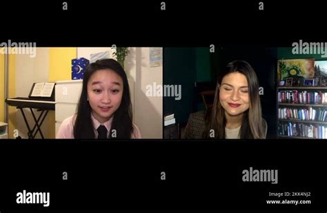 Cathy Ang and Phillipa Soo are interviewed for movie Over the Moon - 2020 Stock Video Footage ...