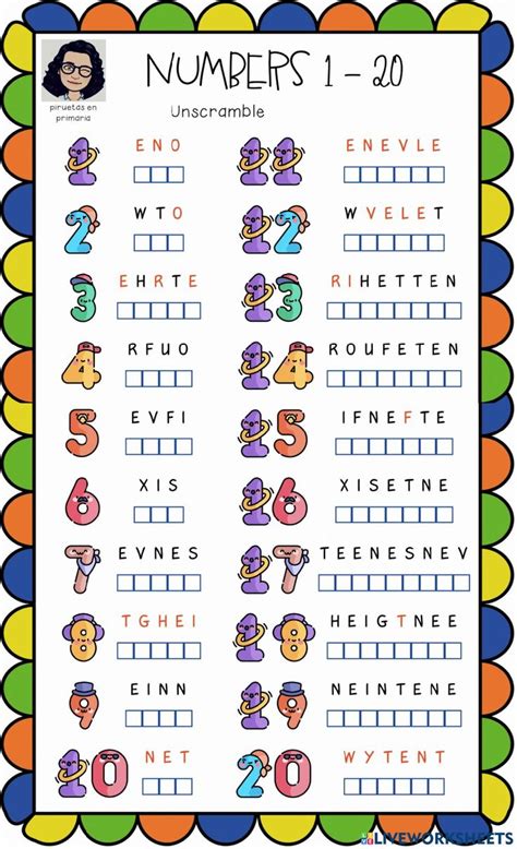 Numbers 1-20 writing (2) interactive worksheet | Teach english to kids, English lessons for kids ...