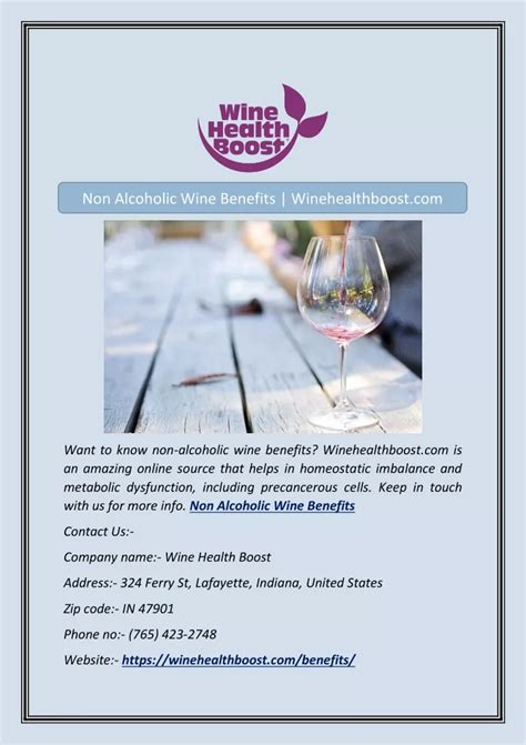 PPT - Non Alcoholic Wine Health Benefits | Winehealthboost.com PowerPoint Presentation - ID:11353231