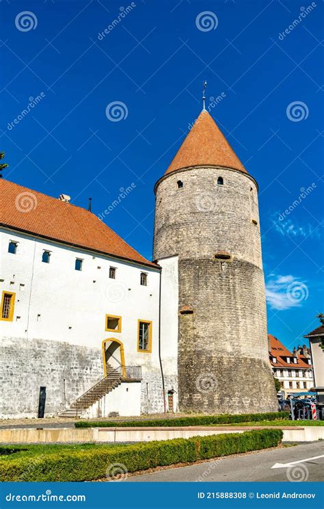 Yverdon-les-Bains Castle in the Canton of Vaud, Switzerland Stock Photo - Image of europe, walls ...