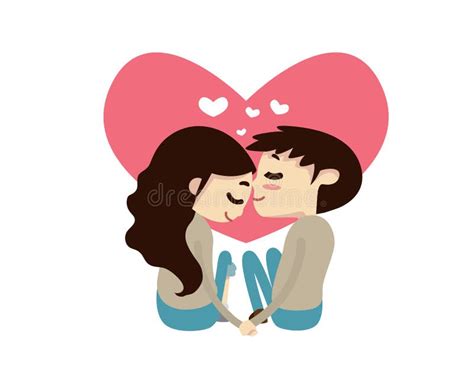 Romantic Valentine Couple Illustration - Let S Grow Old Together Stock Vector - Illustration of ...