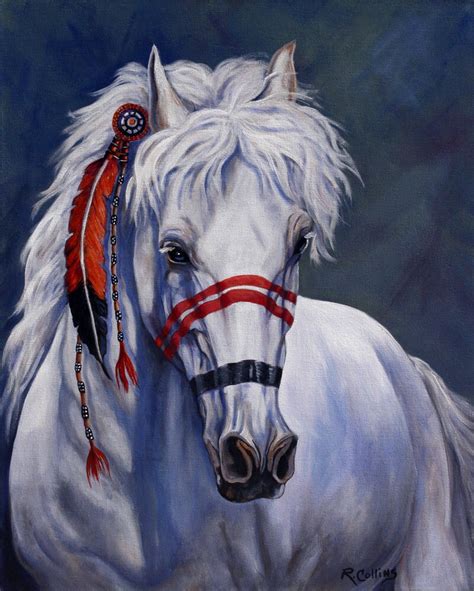 Items similar to Pony of the Red Feather Clan, indian painted horse pony, 16 x 20, giclee fine ...