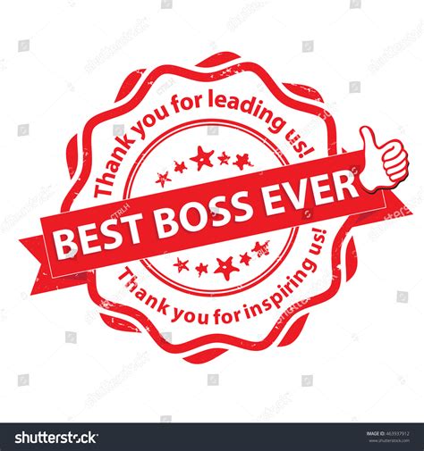 Best Boss Ever Thank You Leading Stock Vector (Royalty Free) 463937912 | Shutterstock