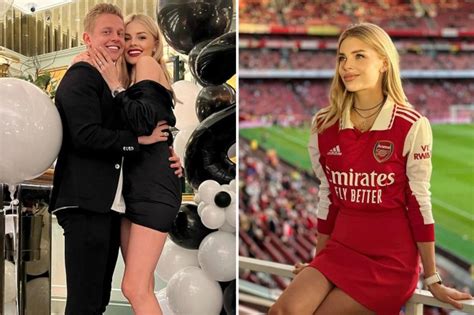 Oleksandr Zinchenko's glamorous wife stuns in Arsenal shirt and red ...