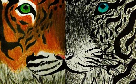 White and Bengal Tiger by andrewthedark on DeviantArt | Art, Painting ...