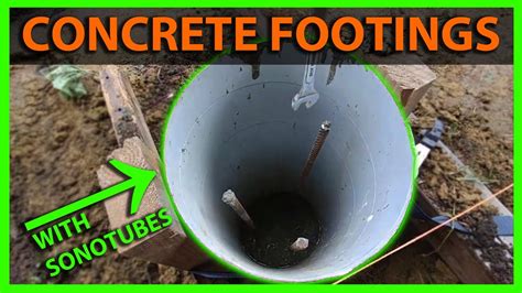 How To Pour Concrete Footings With Piers Using Sonotubes - Design Talk