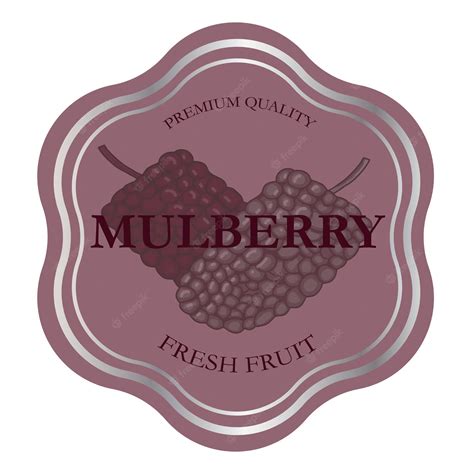 Premium Vector | Mulberry fruit stamp badge logo sticker template