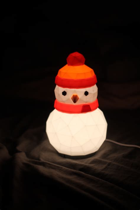 Snowman for LED Lamp 001 (Bambu Lab Kit) by Crafty Sven | Download free ...