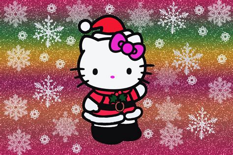 Hello Kitty Christmas Wallpapers Kitty Hello Christmas Wallpaper Wallpapers Desktop Merry Winter ...