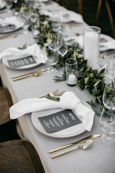 Modern Wedding Reception | Wedding flatware, Black tie wedding ...