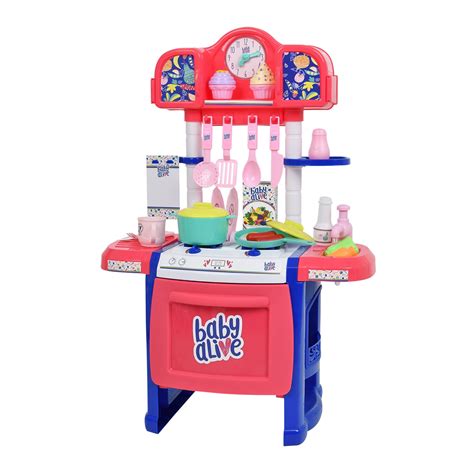 Baby Alive 21 Pieces Pretend Play Baby Doll Kitchen Set with Cooking Accessories Play Kitchen ...