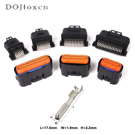 1/2/5/10 Sets 12 18 26 34 Pin ECU Motorcycle Connector Waterproof Wire ...