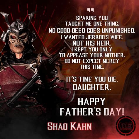 Quotes Promos - Shao Kahn VS Fathers Day | Bad boys, Bad girl, Girl gifs