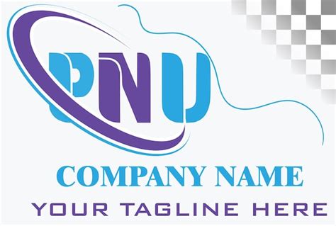 Premium Vector | PNU Letter Logo Design