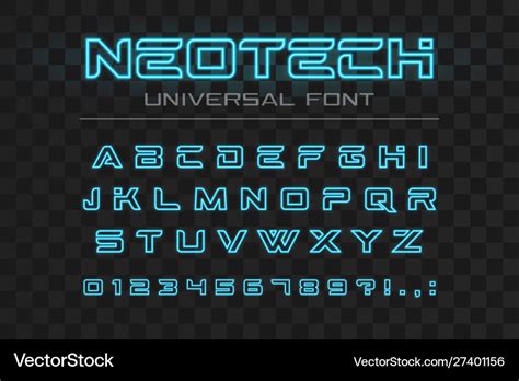 Technology glowing font fast sport futuristic Vector Image