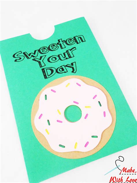 Donut Gift Card Holder Doughnut Cash Envelope Teacher Gift | Etsy