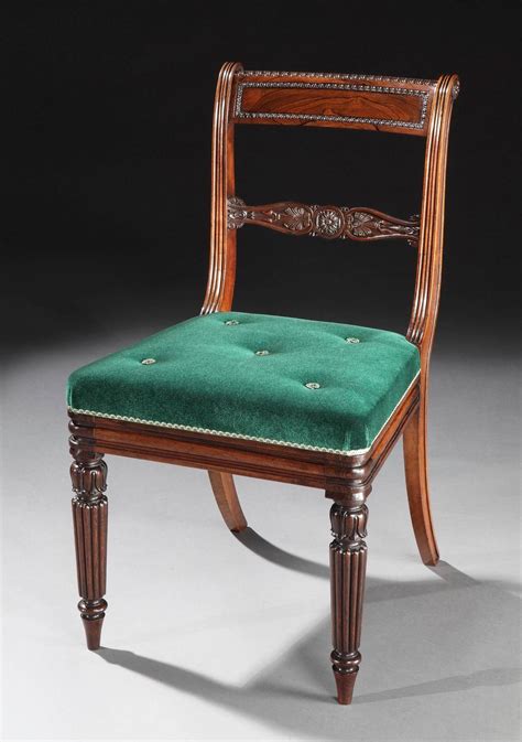 Set of 20 Regency Period Dining Chairs with Green Velvet Upholstery | Dining chairs, Chair ...