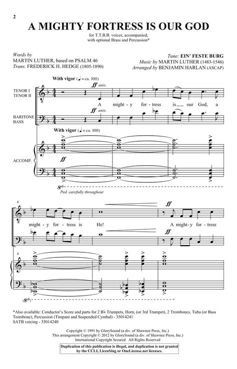 A Mighty Fortress Is Our God Sheet Music by Benjamin Harlan (SKU: 35028304) - Stanton's Sheet Music