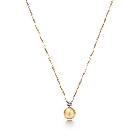 Tiffany South Sea pearl pendant in 18k gold with diamonds. | Tiffany ...