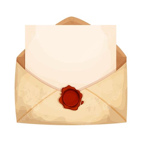 Open Envelope Clipart Transparent PNG Hd, Opened Letter Envelope Correspondence Vintage ...