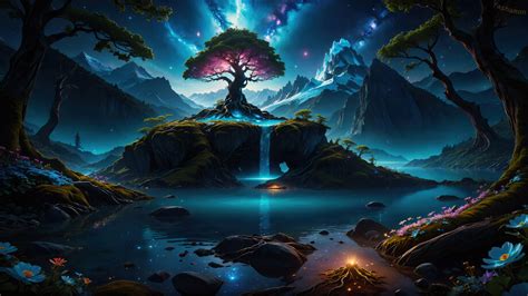 752b | Fantasy, Forest, Trees, Nature, Scenery, 4K Wallpaper iPhone Phone