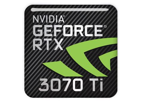 nVidia GeForce RTX 3070 TI 1"x1" Chrome Effect Domed Case Badge / Stic ...