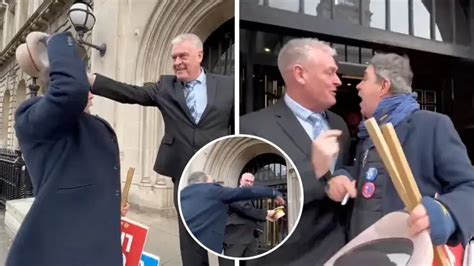 Tory MP '30p Lee' Anderson filmed swiping hat from Stop Brexit's Steve ...