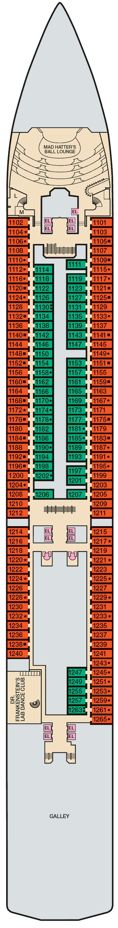 Carnival Miracle deck plans - Cruiseline.com